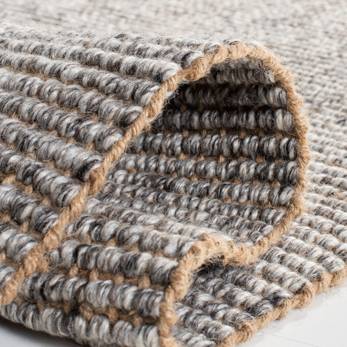 Safavieh Natural Fiber Nf826F Grey/Natural Rug.