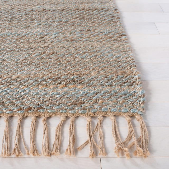 Safavieh Natural Fiber Nf827A Natural/Teal Rugs.