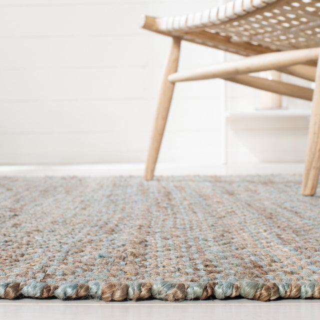 Safavieh Natural Fiber Nf827A Natural/Teal Rugs.