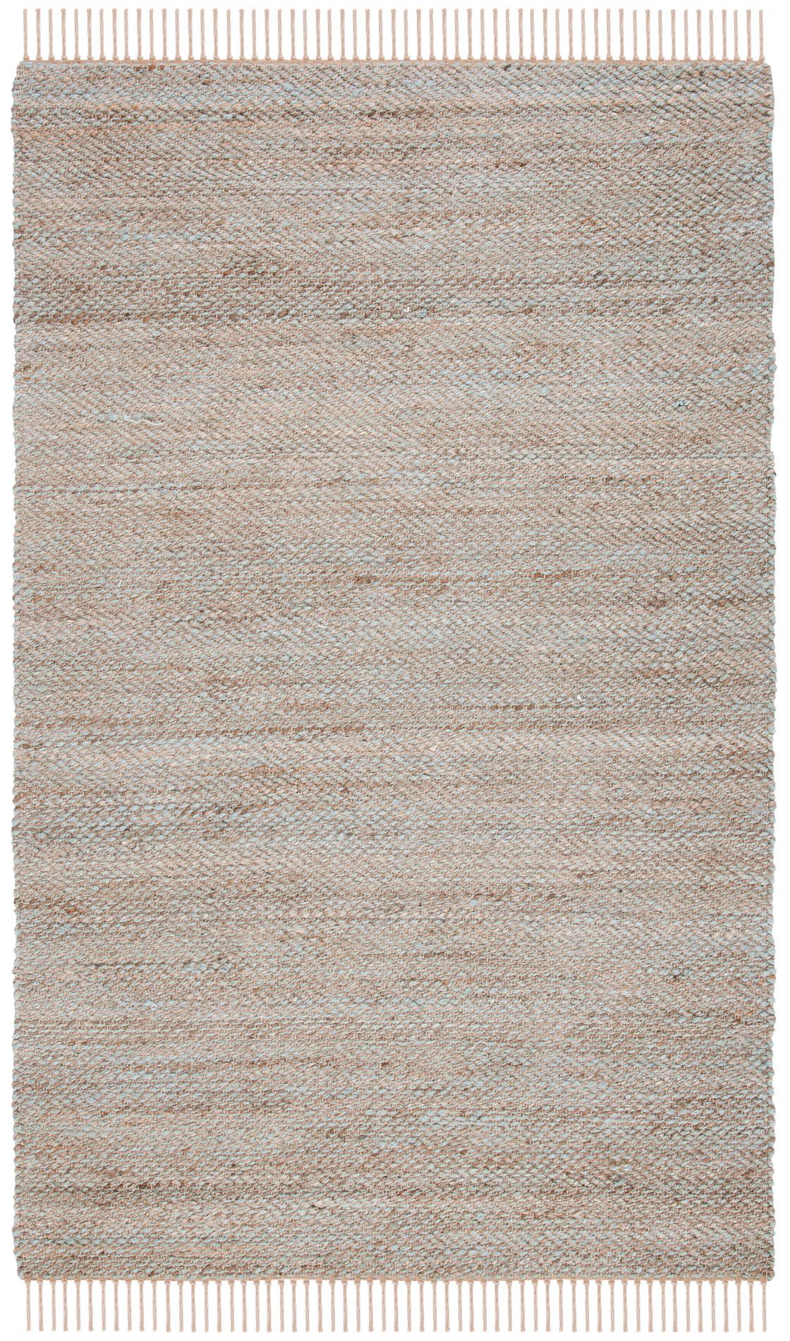 Safavieh Natural Fiber Nf827A Natural/Teal Rugs.