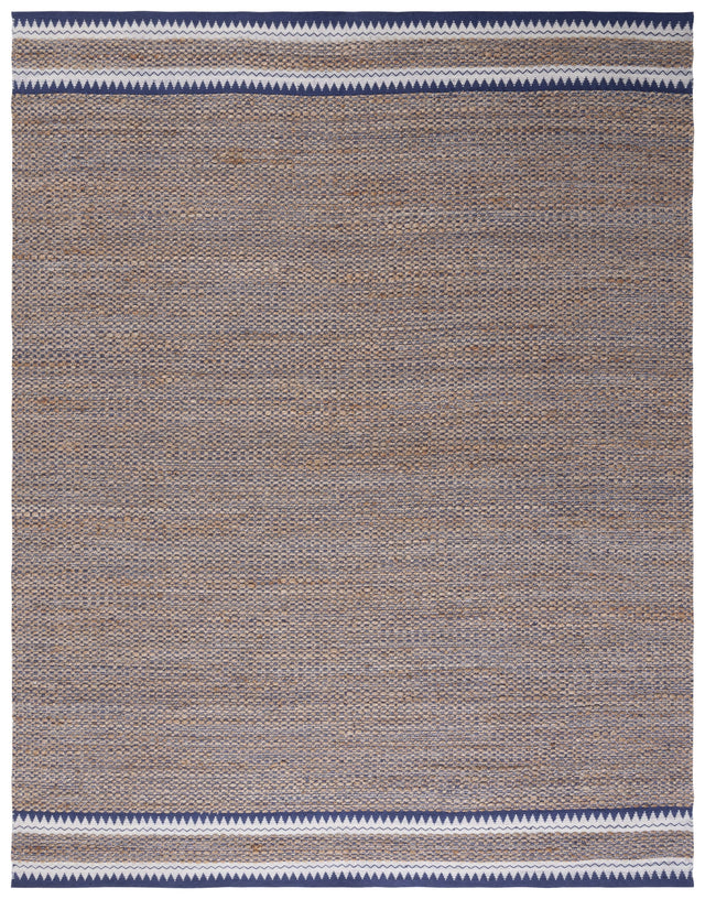 Safavieh Natural Fiber Nf874N Natural/Navy Rug.