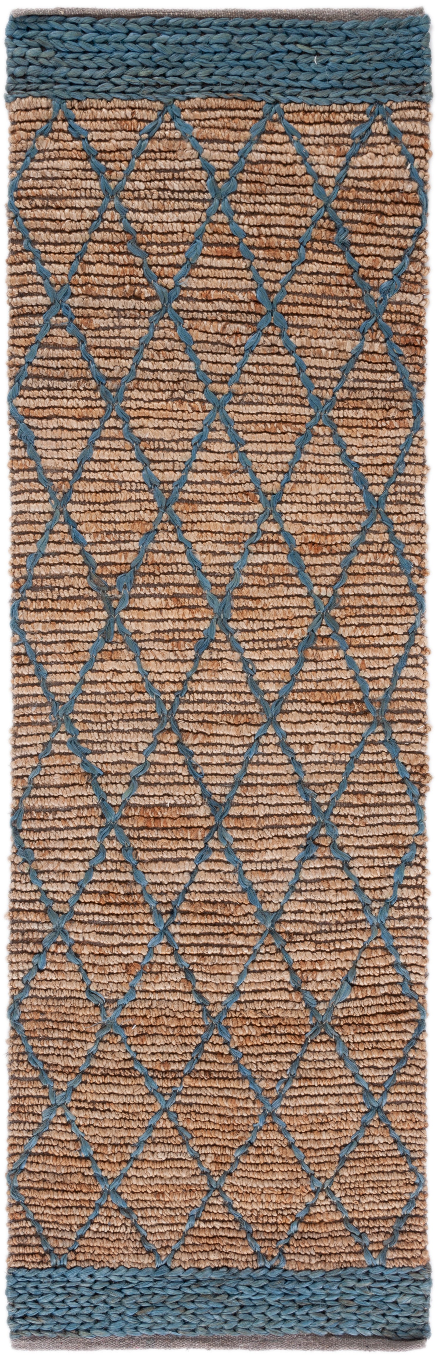 Safavieh Natural Fiber Nf951N Natural/Navy Rugs.
