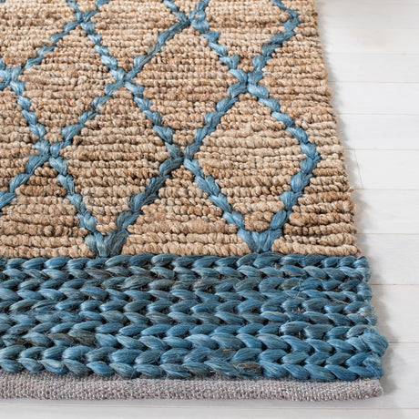 Safavieh Natural Fiber Nf951N Natural/Navy Rugs.