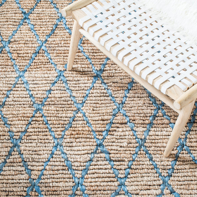 Safavieh Natural Fiber Nf951N Natural/Navy Rugs.