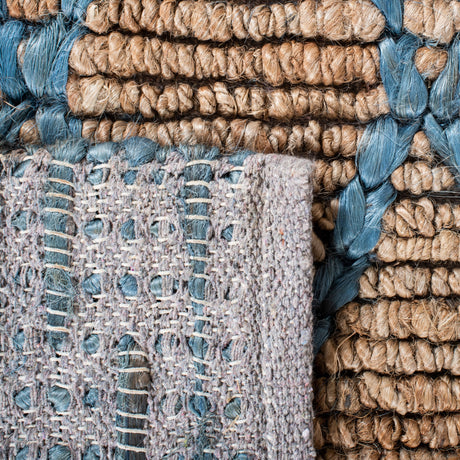 Safavieh Natural Fiber Nf951N Natural/Navy Rugs.