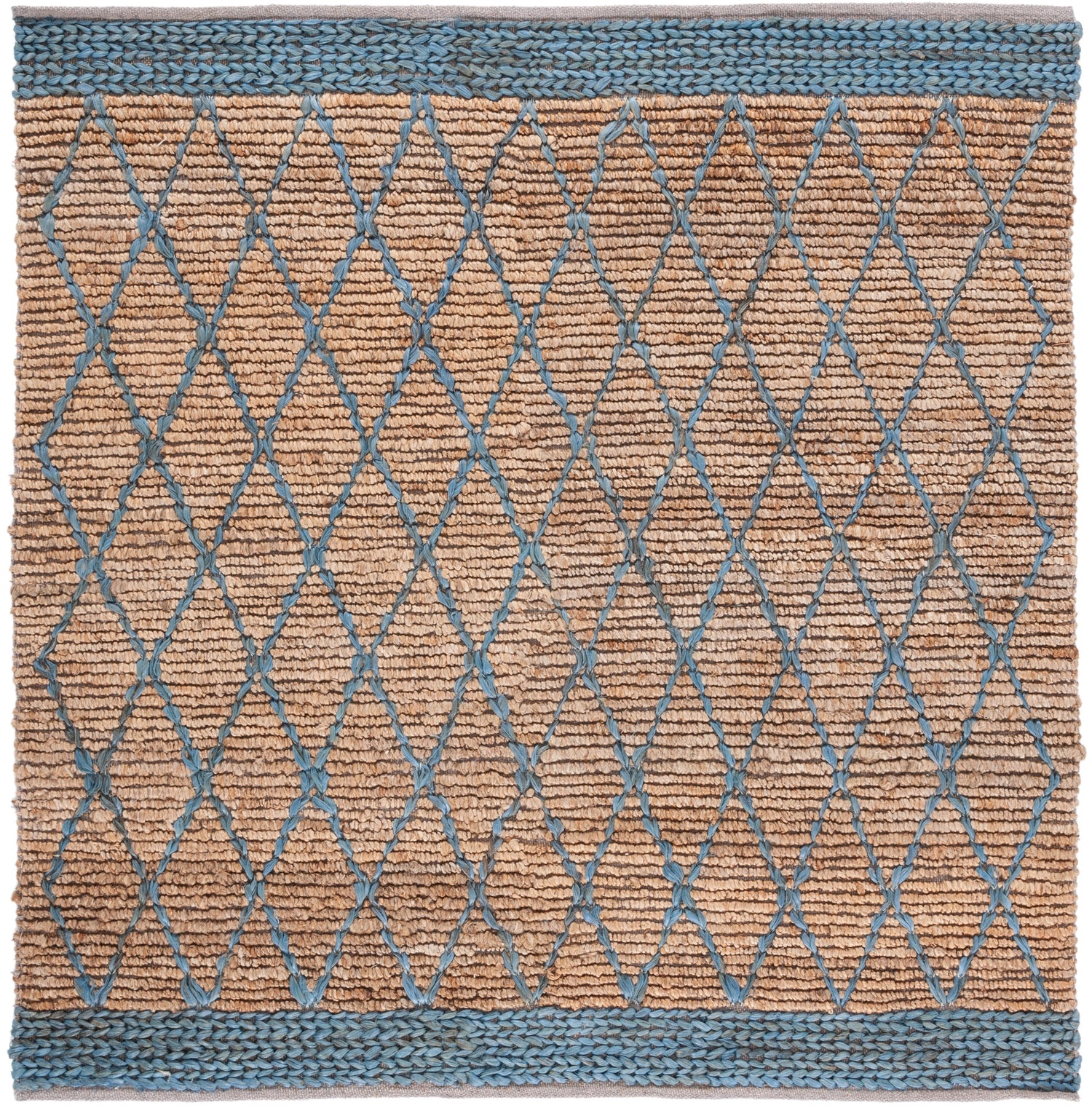 Safavieh Natural Fiber Nf951N Natural/Navy Rugs.