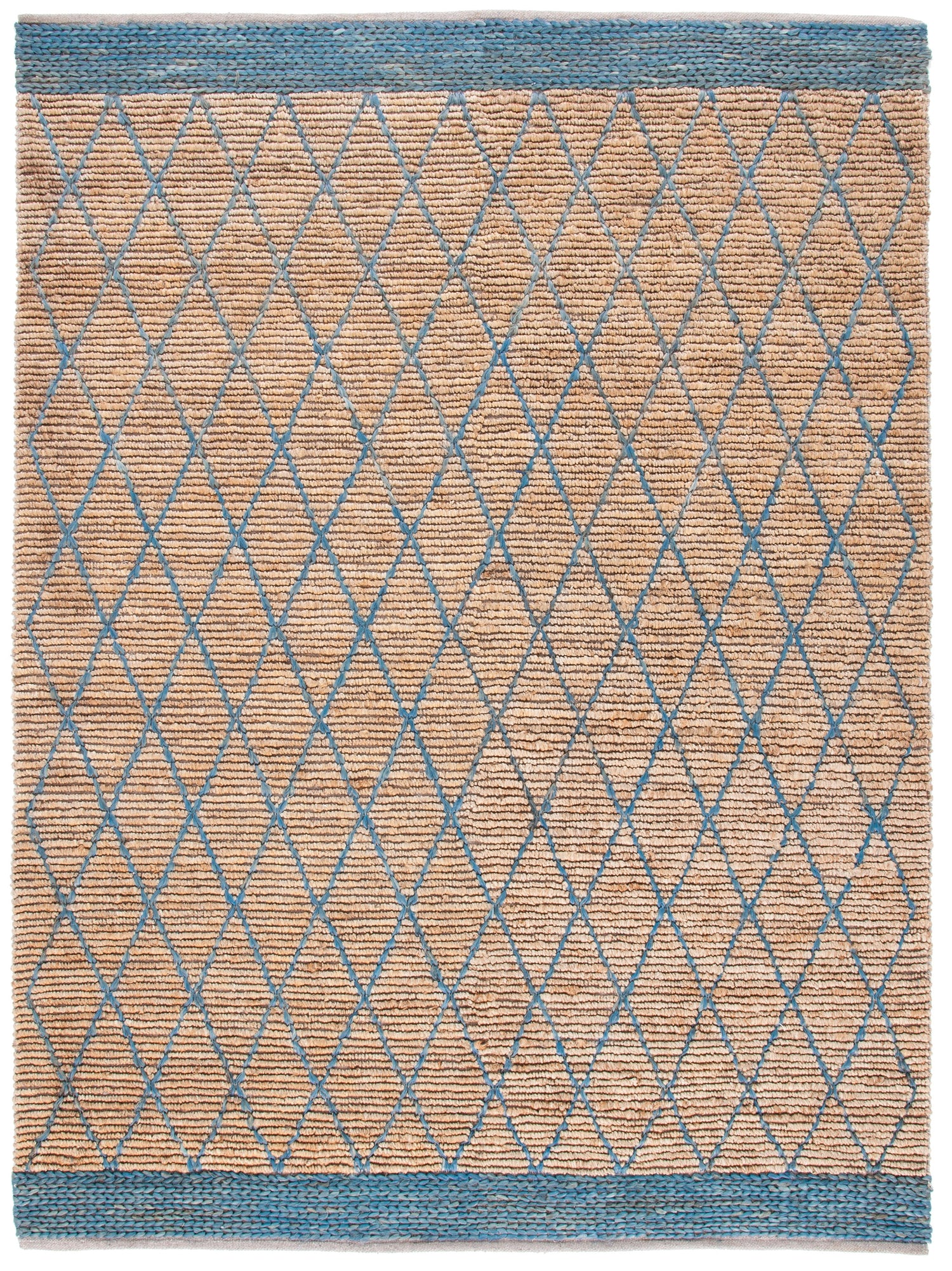 Safavieh Natural Fiber Nf951N Natural/Navy Rugs.
