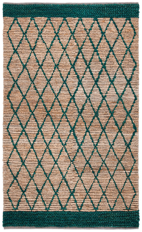 Safavieh Natural Fiber Nf951X Natural/Dark Green Rugs.