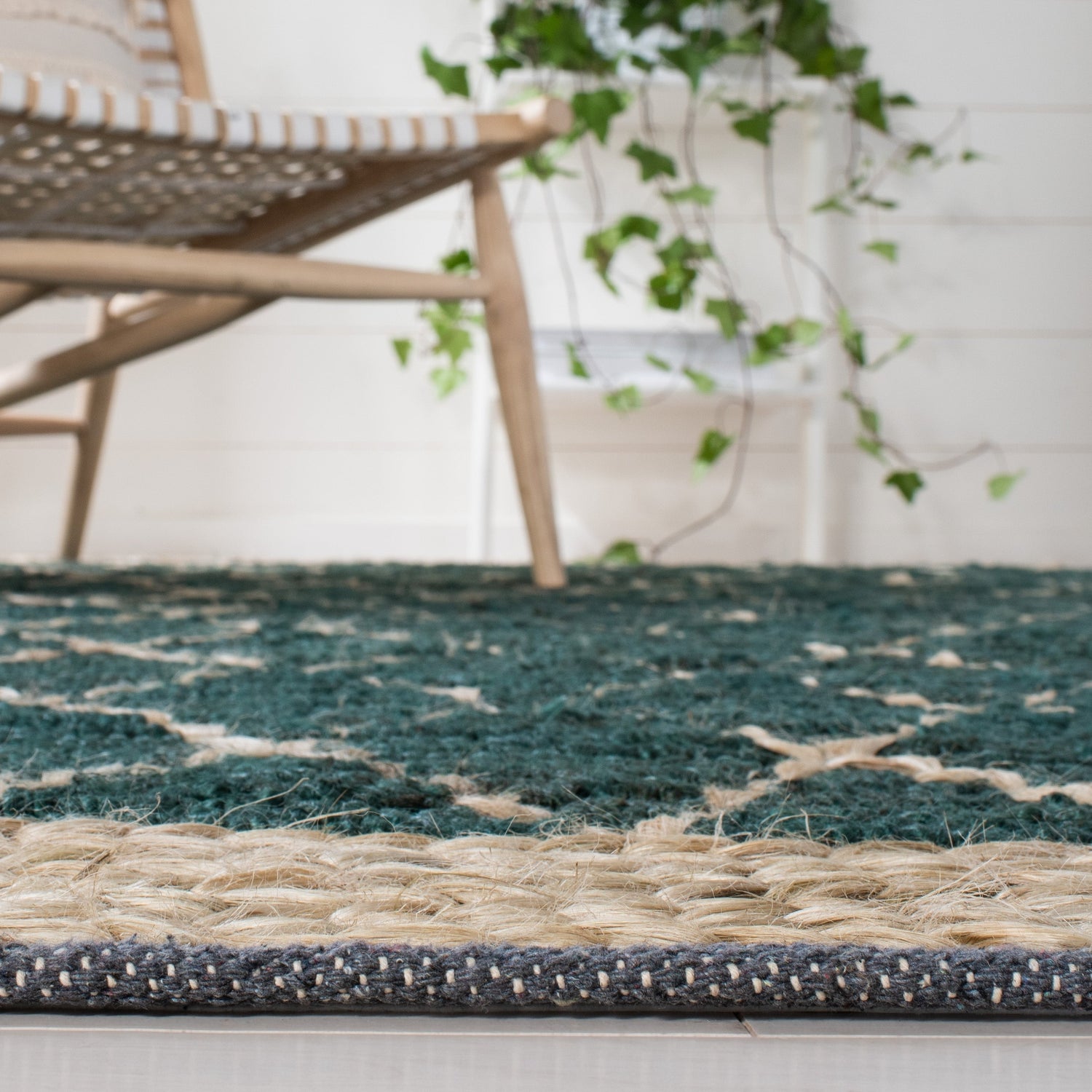 Safavieh Natural Fiber Nf951Y Dark Green/Natural Rugs.