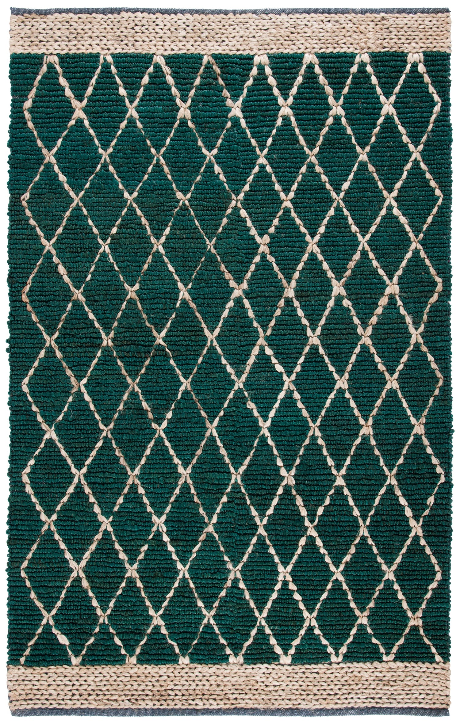 Safavieh Natural Fiber Nf951Y Dark Green/Natural Rugs.