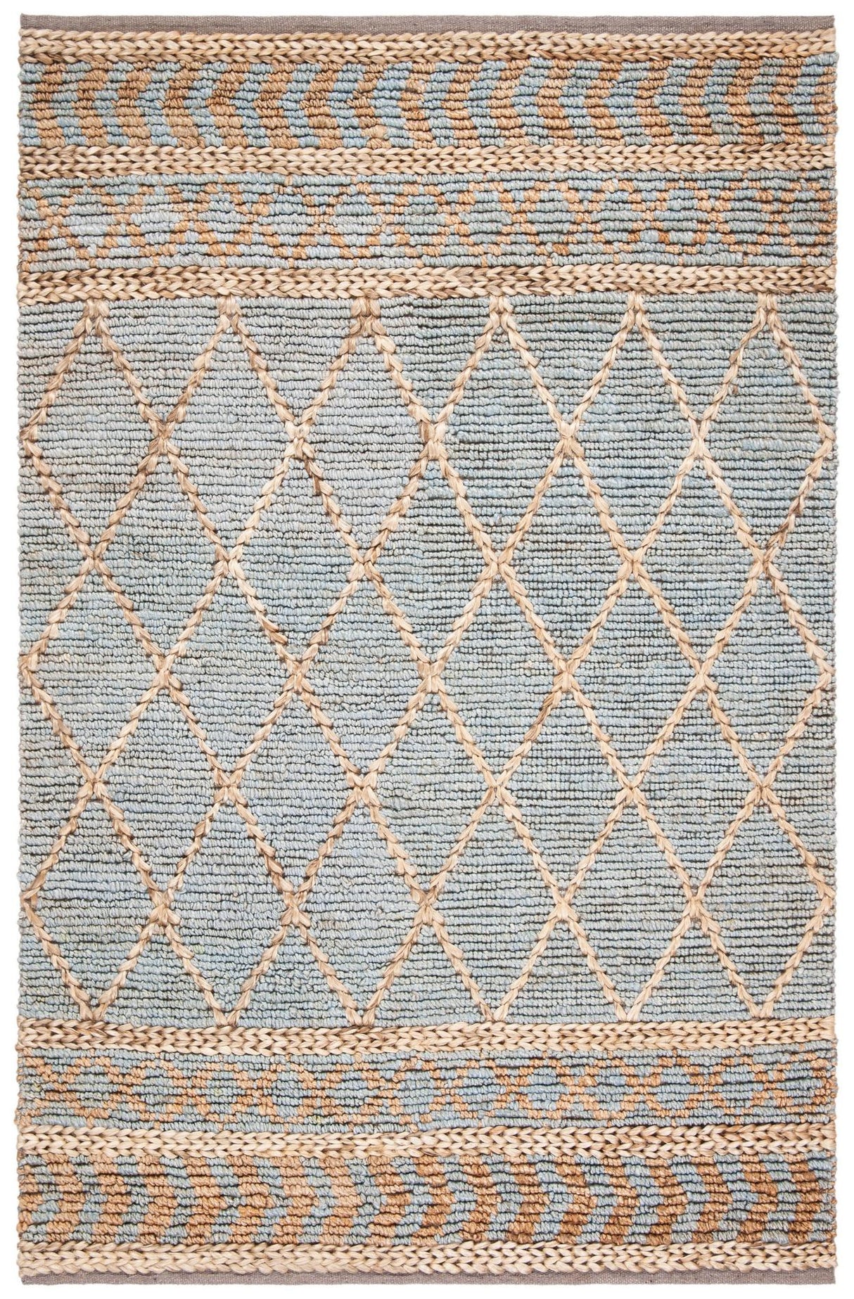 Safavieh Natural Fiber Nf955N Natural/Blue Rugs.