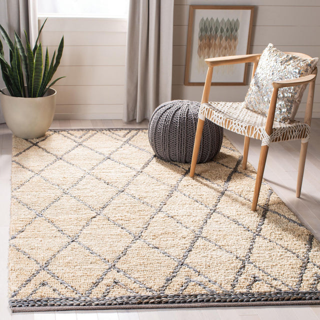 Safavieh Natural Fiber Nf956F Natural/Grey Rugs.