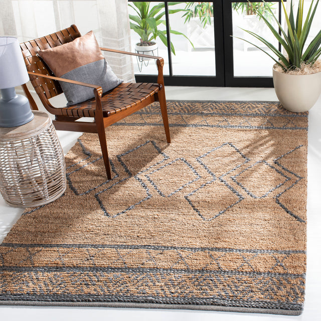 Safavieh Natural Fiber Nf957B Beige/Grey Rug.