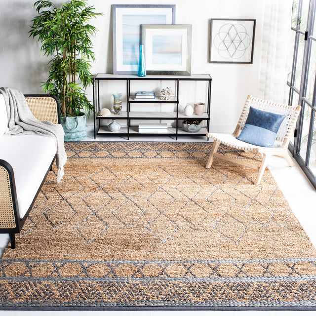 Safavieh Natural Fiber Nf957B Beige/Grey Rug.