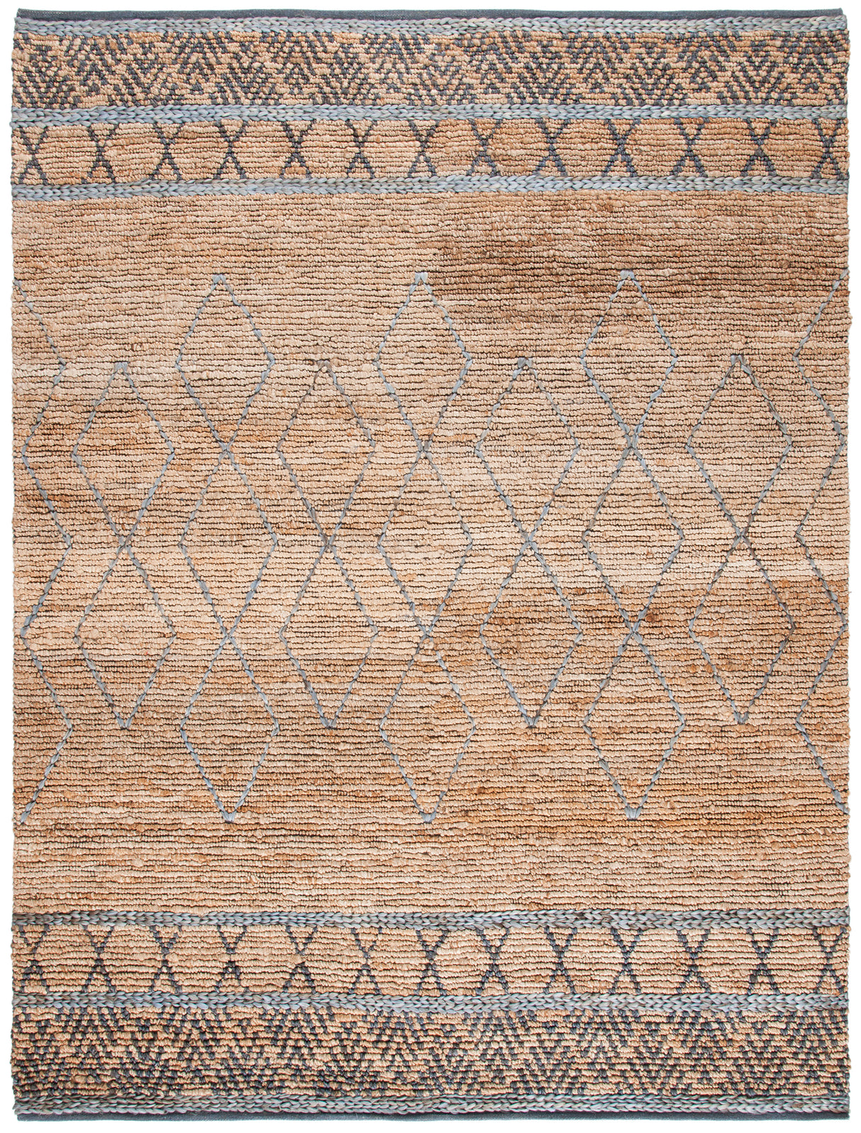 Safavieh Natural Fiber Nf957B Beige/Grey Rug.