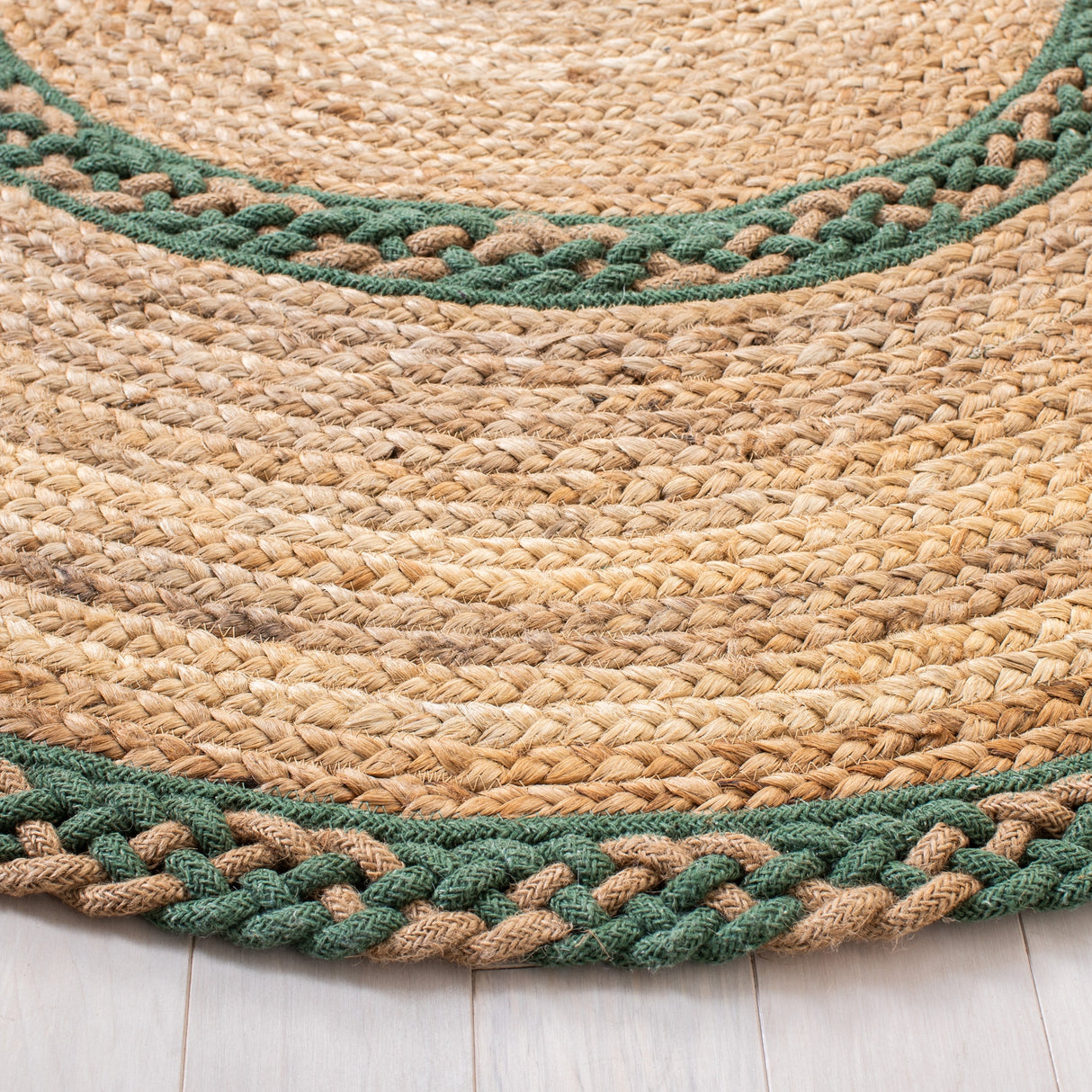 Safavieh Natural Fiber Nfb260Y Natural/Green Rug.