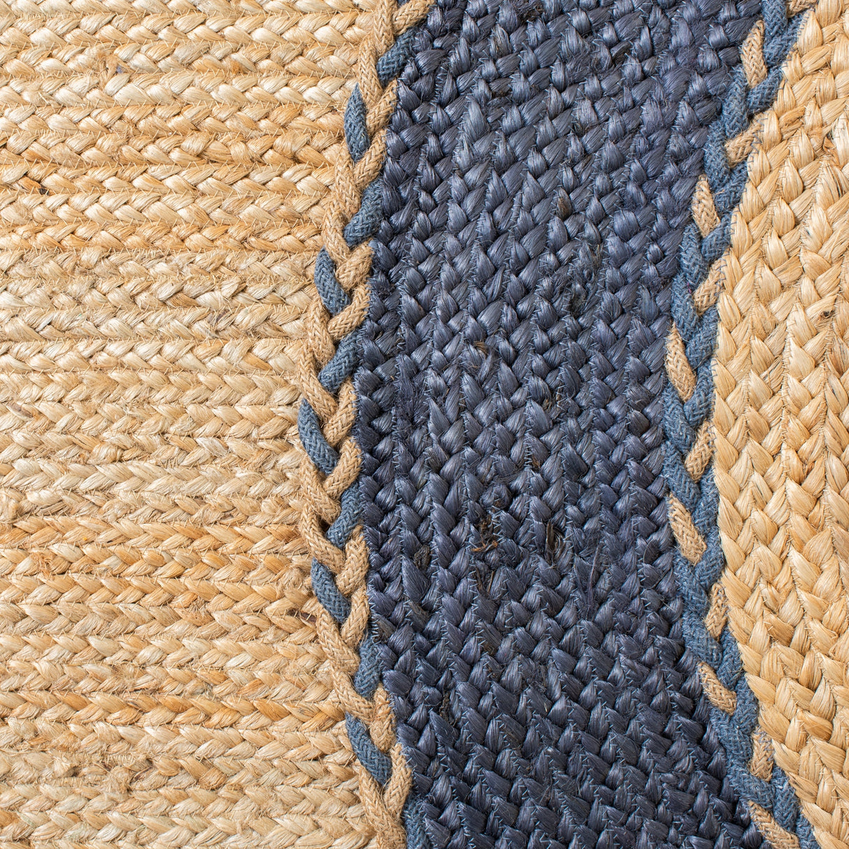Safavieh Natural Fiber Nfb261N Natural/Navy Rug.