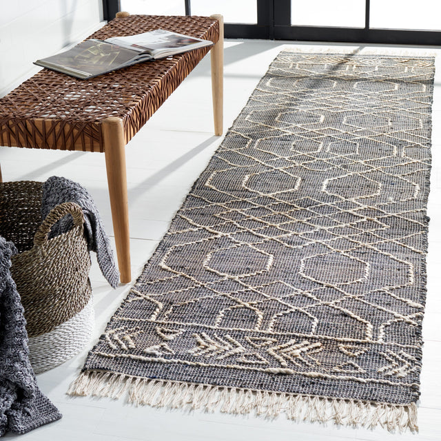 Safavieh Natural Fiber Nfb406Z Black/Ivory Rug.