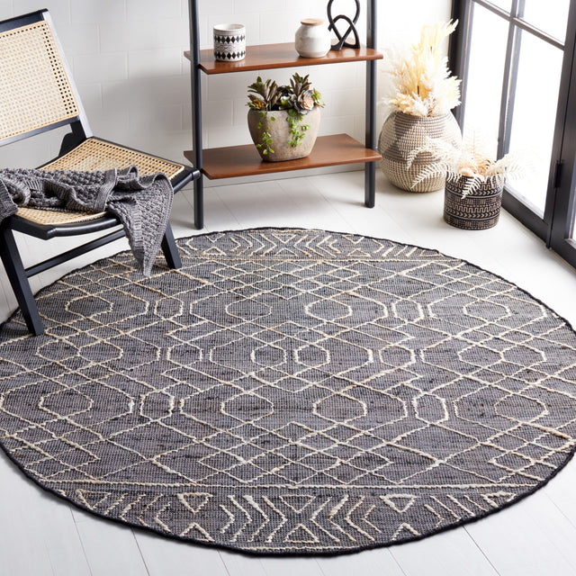 Safavieh Natural Fiber Nfb406Z Black/Ivory Rug.