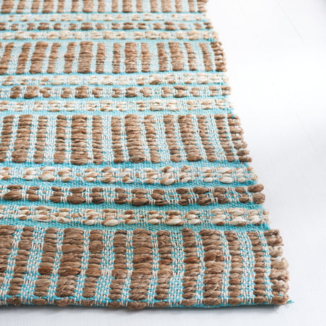 Safavieh Natural Fiber Nfb651K Teal/Natural Rug.