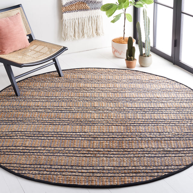 Safavieh Natural Fiber Nfb651N Navy/Natural Rug.