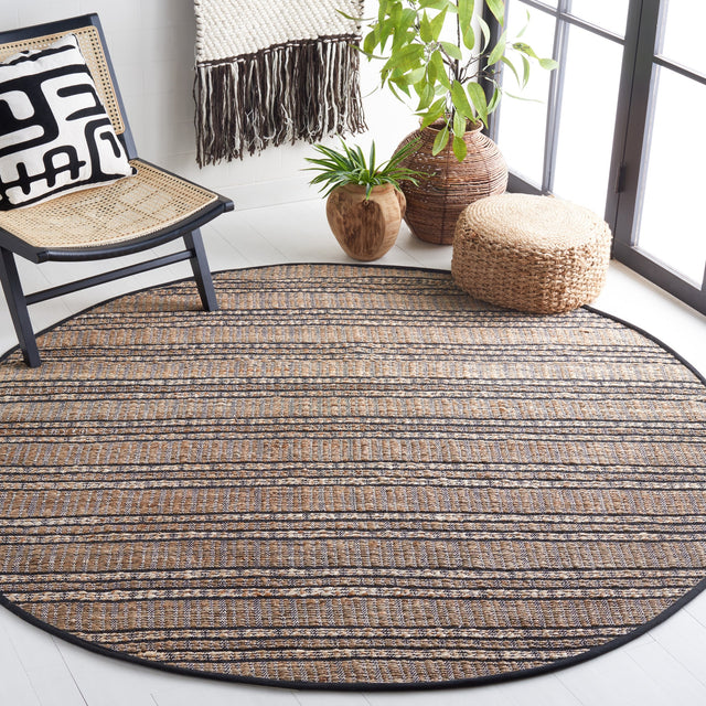 Safavieh Natural Fiber Nfb651Z Black/Natural Rug.