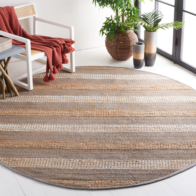 Safavieh Natural Fiber Nfb652F Grey/Natural Rug.