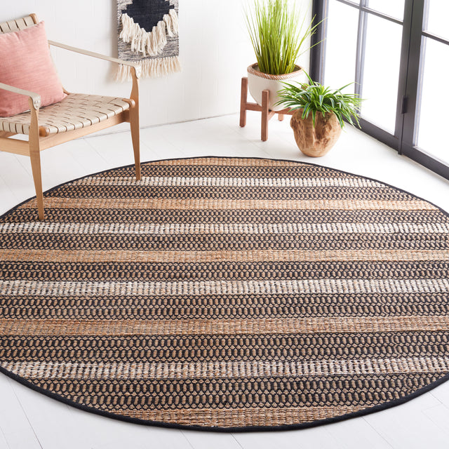 Safavieh Natural Fiber Nfb652Z Black/Natural Rug.