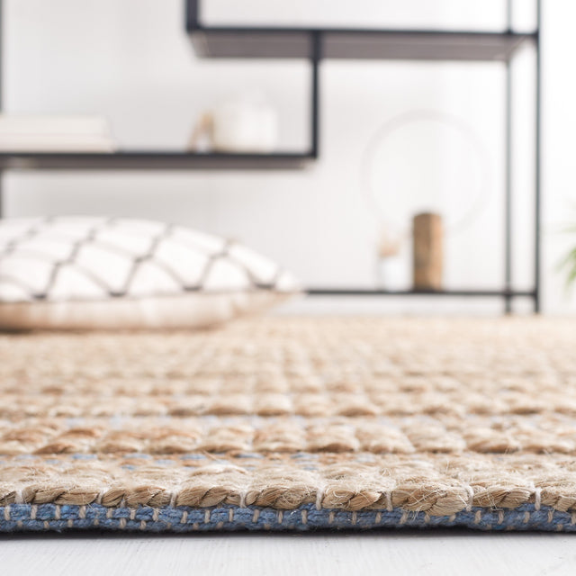 Safavieh Natural Fiber Nfb654M Light Blue/Natural Rug.