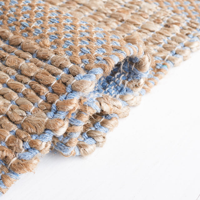 Safavieh Natural Fiber Nfb654M Light Blue/Natural Rug.