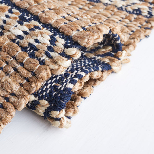 Safavieh Natural Fiber Nfb655N Navy/Natural Rug.