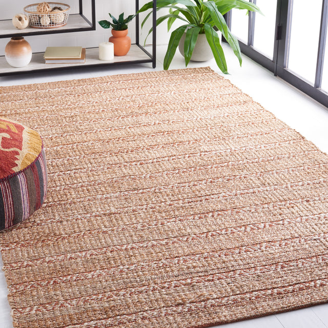 Safavieh Natural Fiber Nfb655P Rust/Natural Rug.