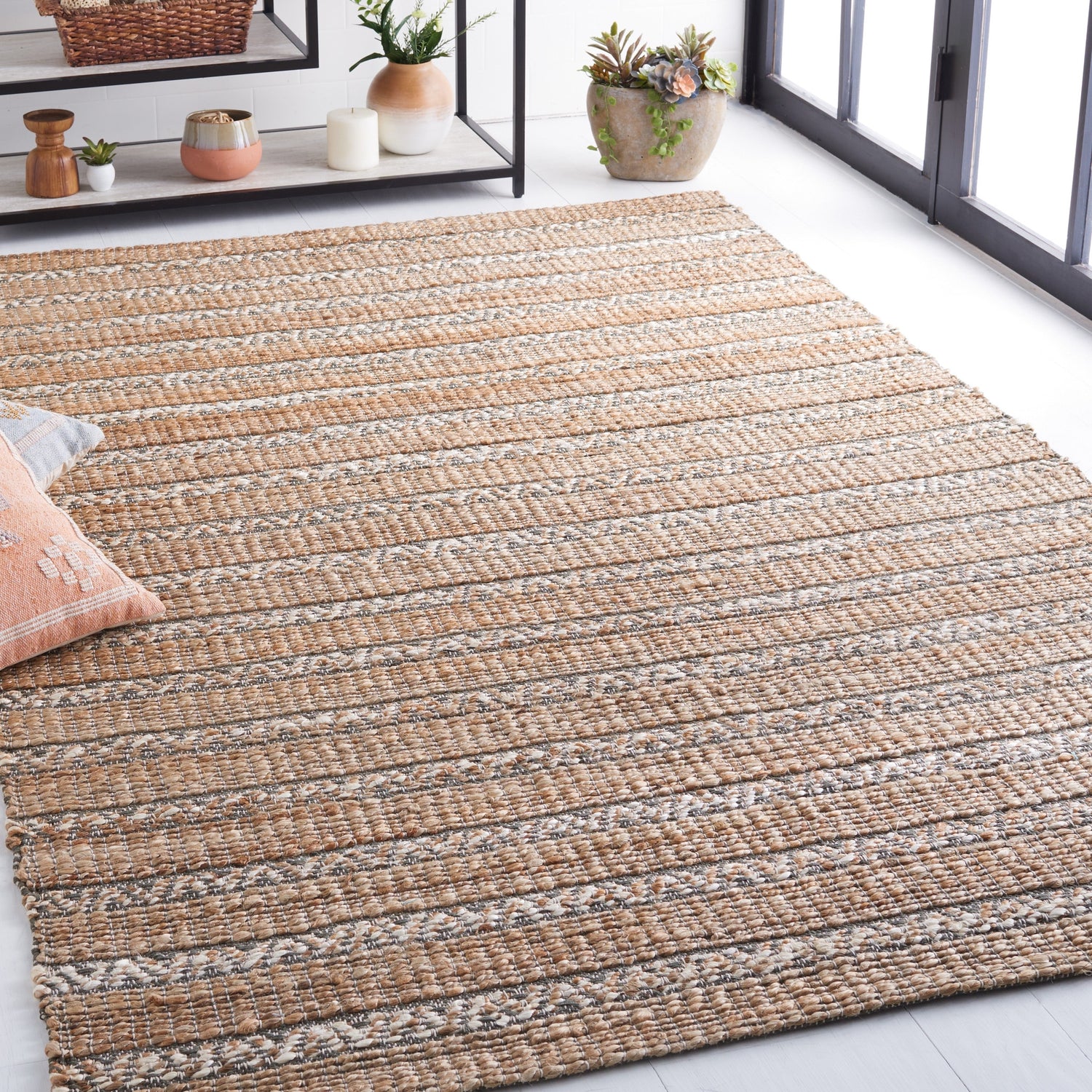 Safavieh Natural Fiber Nfb655X Olive/Natural Rug.