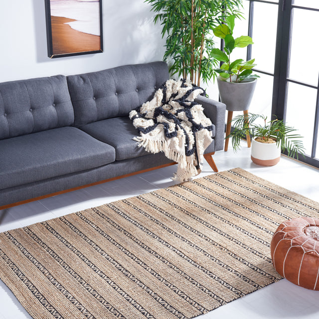 Safavieh Natural Fiber Nfb655Z Black/Natural Rug.