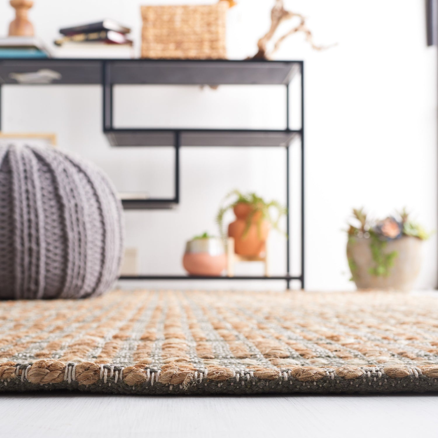 Safavieh Natural Fiber Nfb656X Olive/Natural Rug.