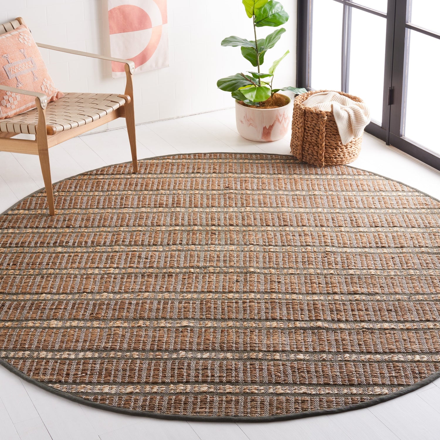 Safavieh Natural Fiber Nfb656X Olive/Natural Rug.