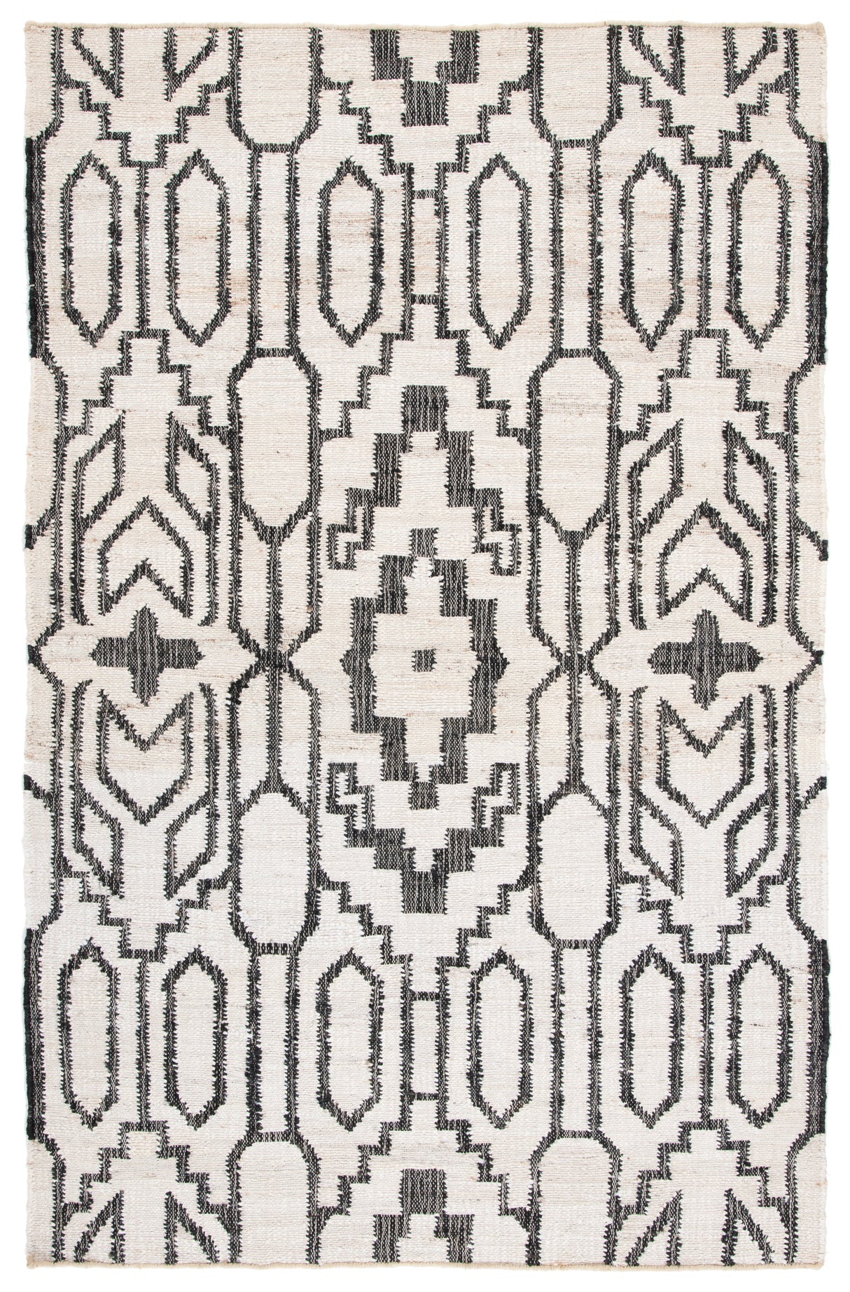 Safavieh Natural Fiber Nfb750A Ivory/Black Rug.