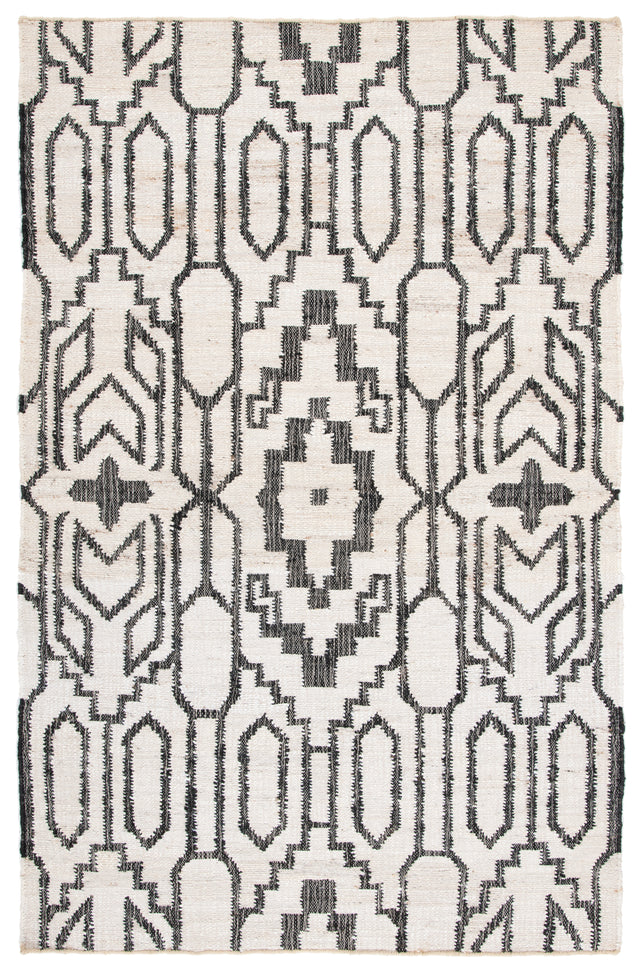 Safavieh Natural Fiber Nfb750A Ivory/Black Rug.