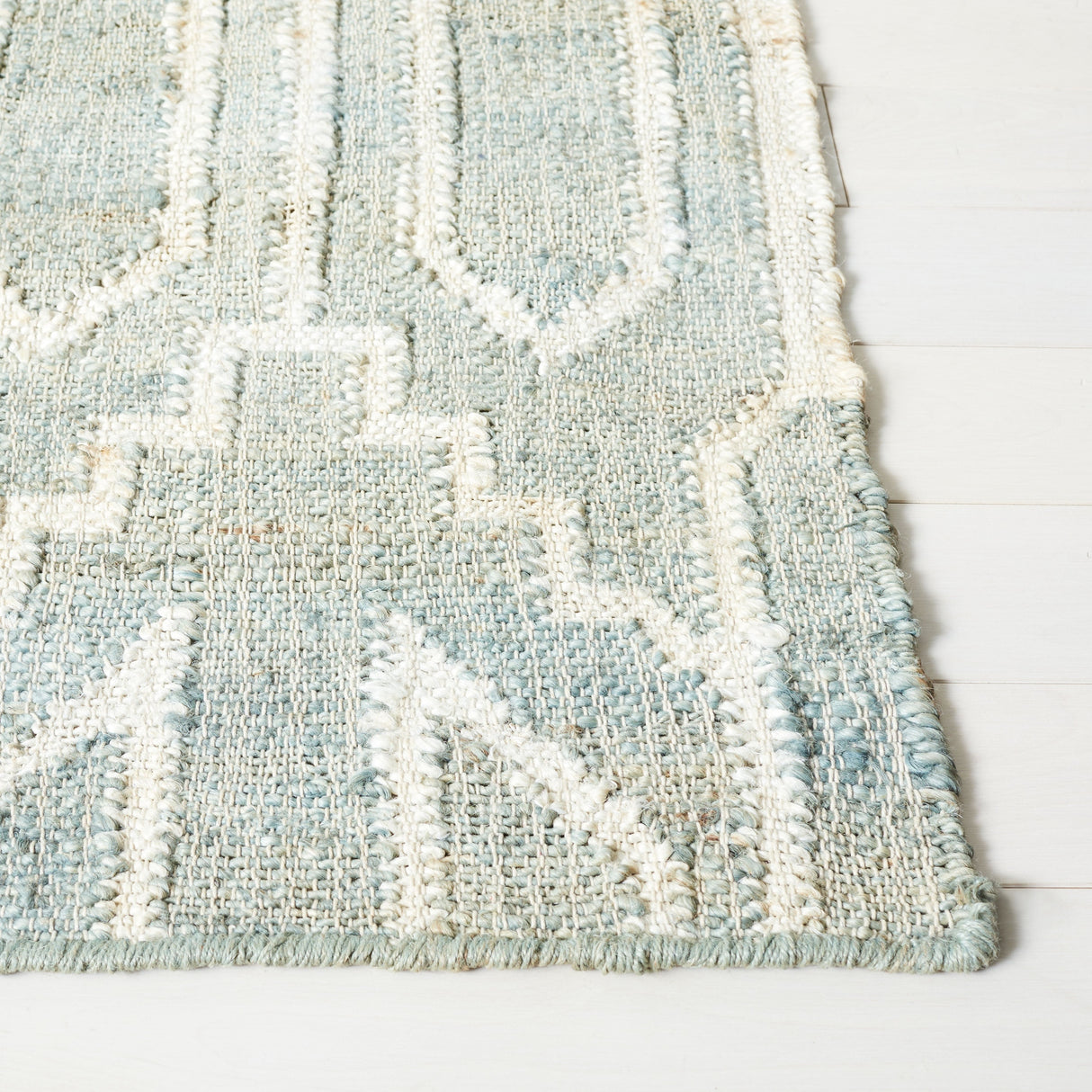 Safavieh Natural Fiber Nfb750J Light Blue/Ivory Rug.