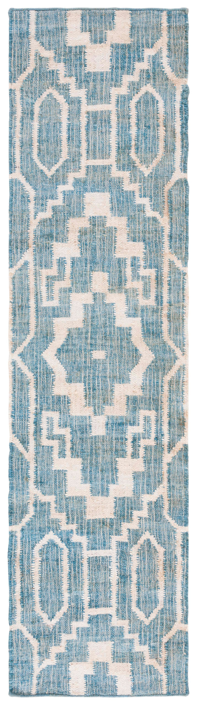 Safavieh Natural Fiber Nfb750M Blue/Ivory Rug.