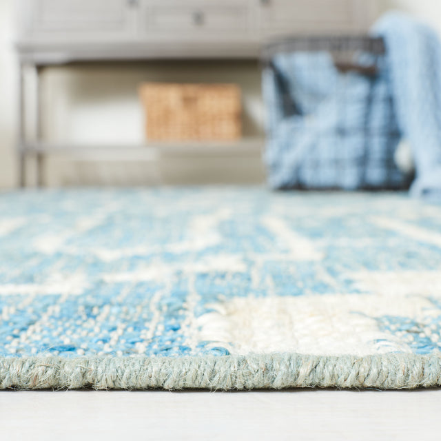 Safavieh Natural Fiber Nfb750M Blue/Ivory Rug.