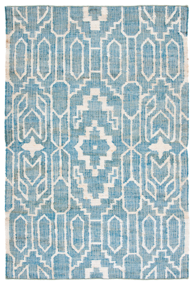 Safavieh Natural Fiber Nfb750M Blue/Ivory Rug.