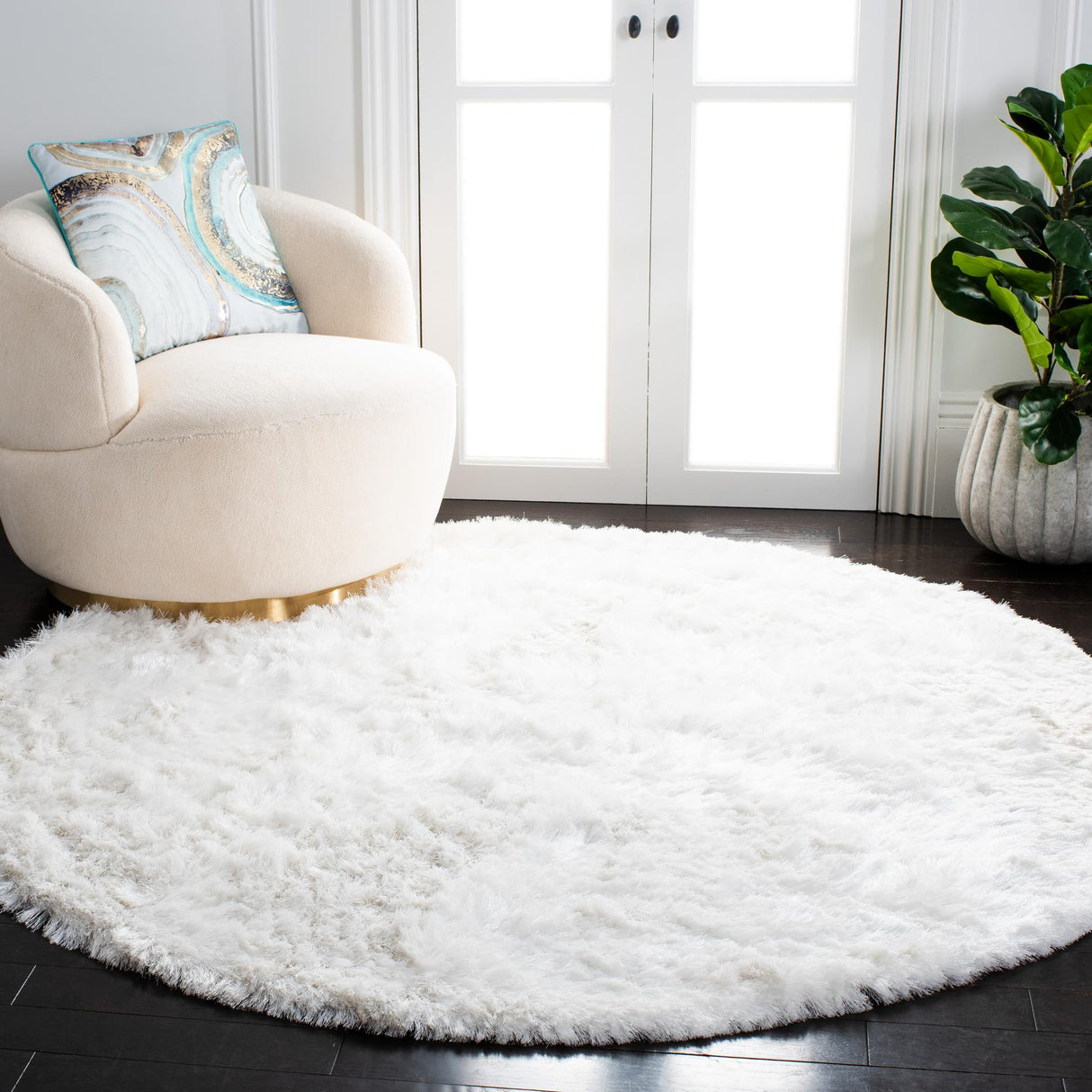 Safavieh Ocean Shag Ocg101A Ivory Rug.