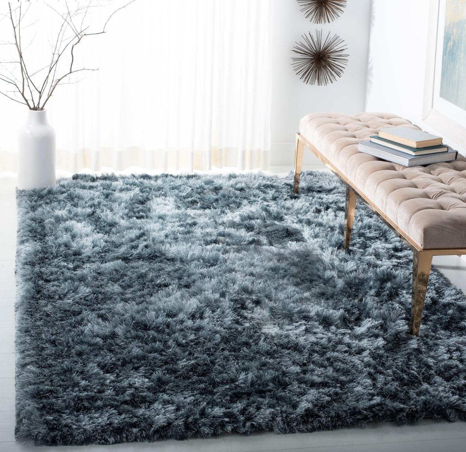 Safavieh Ocean Shag Ocg101M Slate Rug.