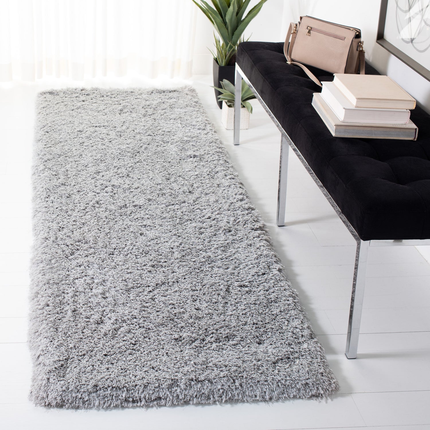 Safavieh Ocean Shag Ocg120G Silver Rugs.