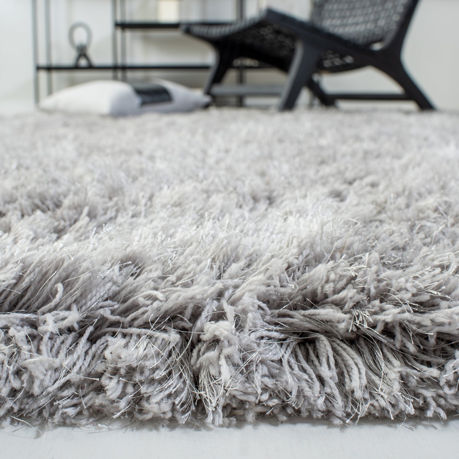 Safavieh Ocean Shag Ocg120G Silver Rugs.