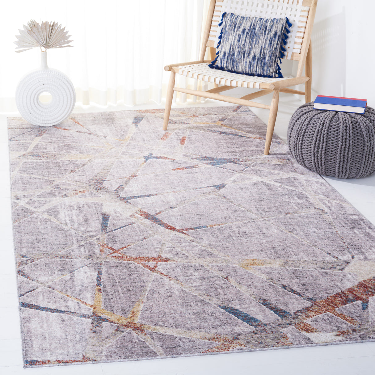 Safavieh Olympia Opa222F Grey/Light Grey Rug.