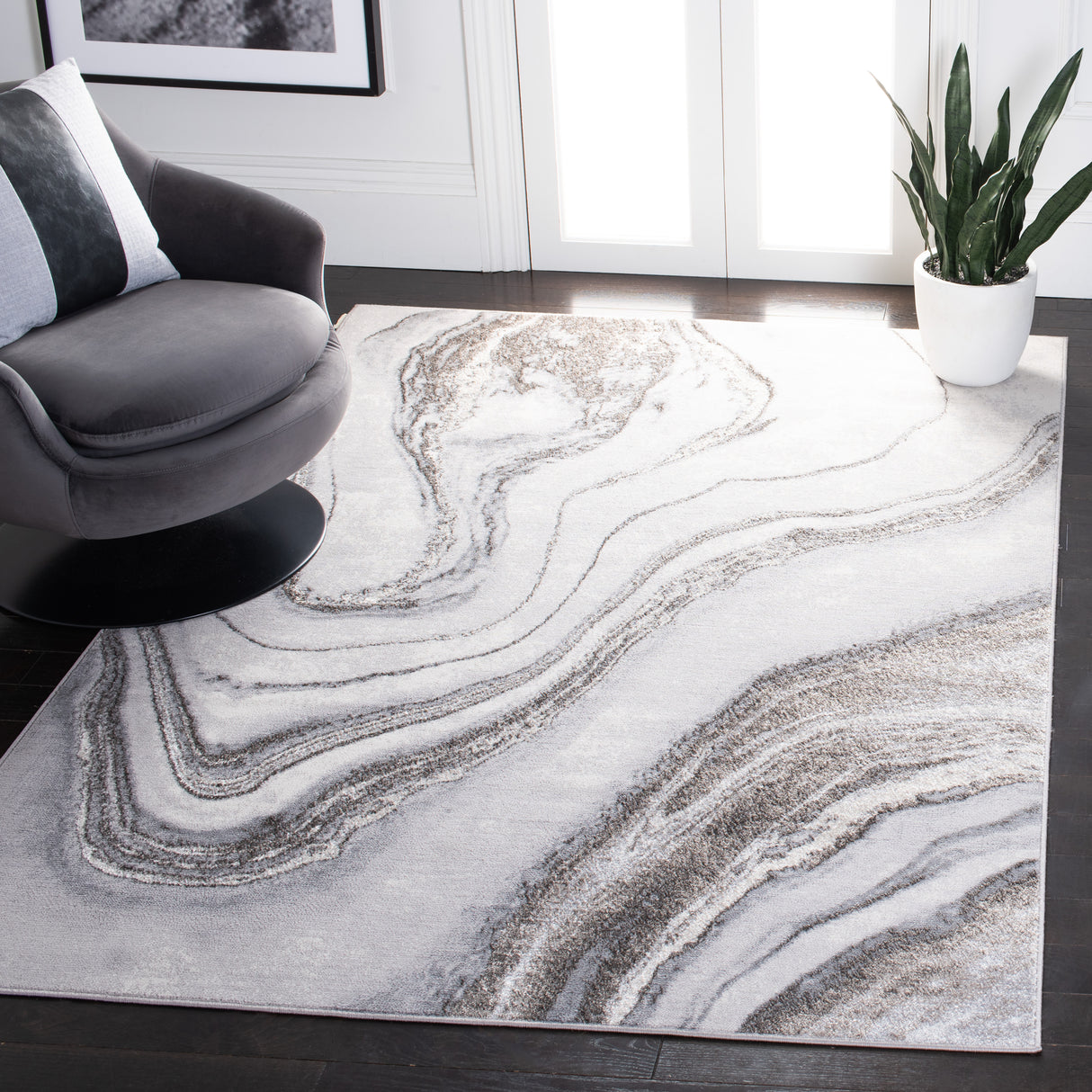 Safavieh Orchard Orc637H Grey/Ivory Rugs.