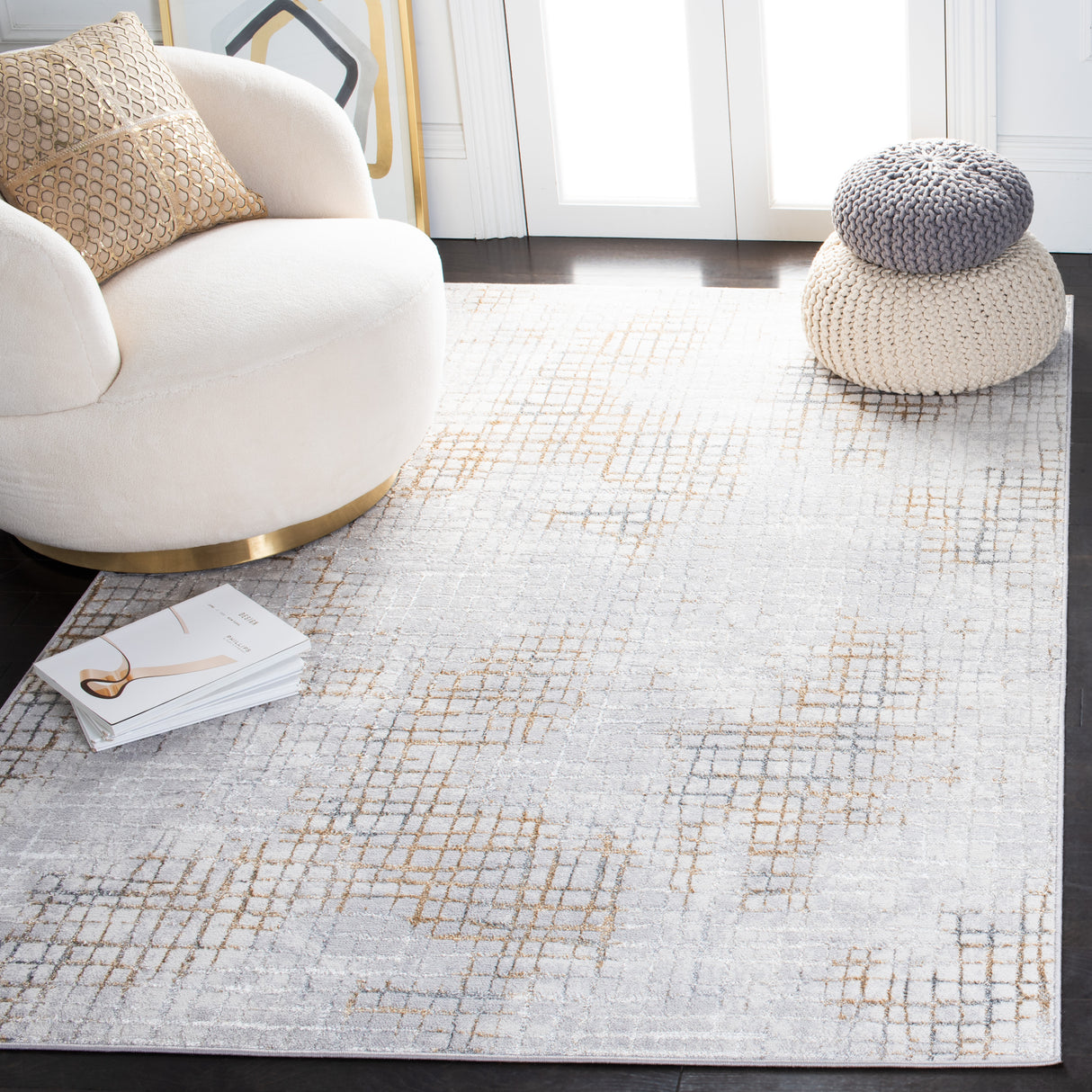 Safavieh Orchard Orc672F Grey/Gold Rugs.