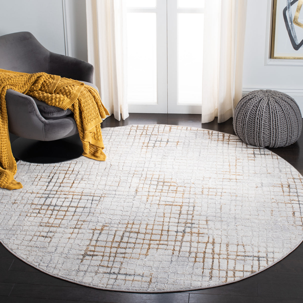 Safavieh Orchard Orc672F Grey/Gold Rugs.